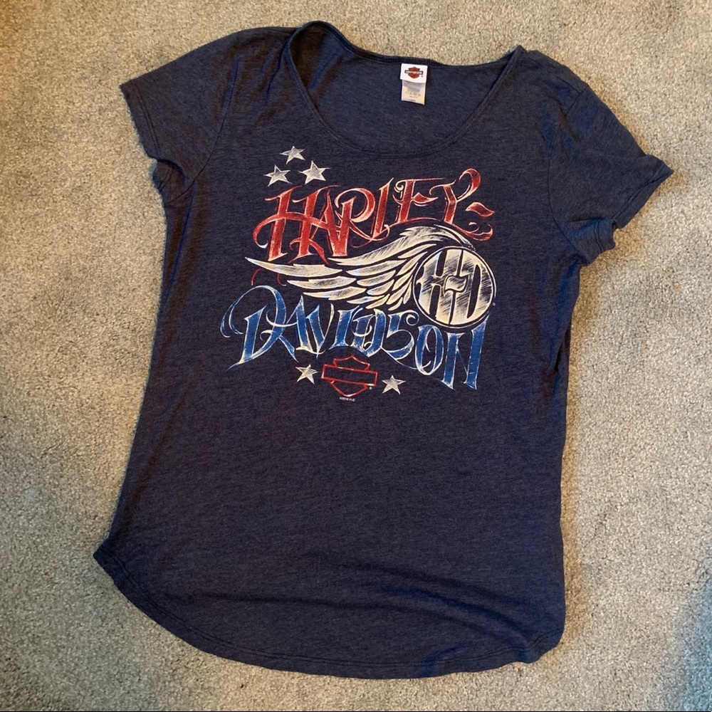 Harley Davidson scoop neck tee